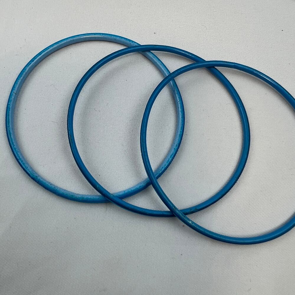 Blue Rhinestone Bangle Set Stack Desi Bridal Wedd… - image 5